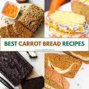 collage of carrot bread recipes.