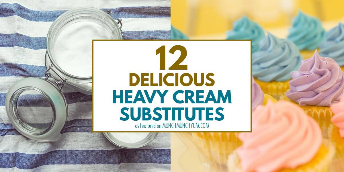 heavy cream substitute in jar and cupcakes.