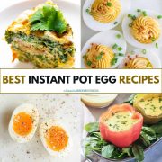 collage of instant pot egg recipes.