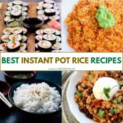 collage of instant pot rice recipes.