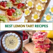 collage of lemon tart recipes.