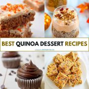 collage of quinoa dessert recipes.