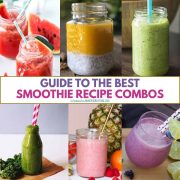 collage of best recipes to learn how to make smoothies.