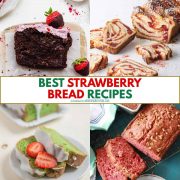 collage of strawberry bread recipes.