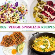 collage of vegetarian spiralizer recipes.