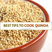 bowl of uncooked quinoa.