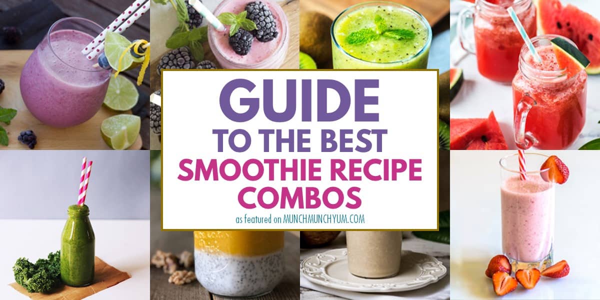 collage of easy smoothie recipes.