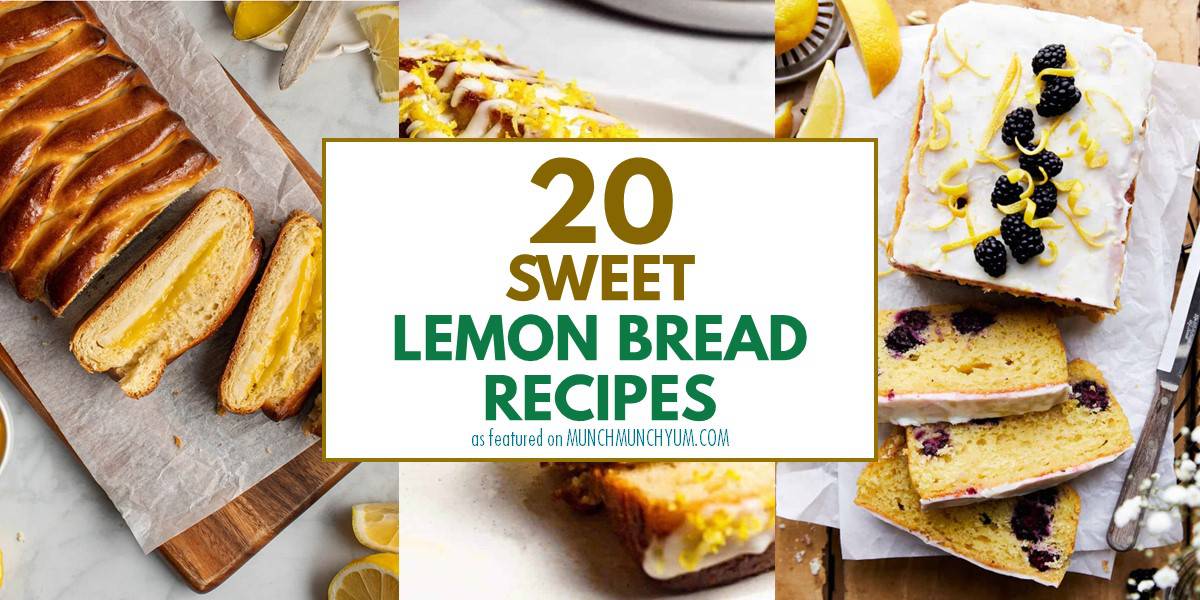 collage of easy lemon bread recipes.