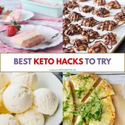 collage of keto recipes to help with weight loss.