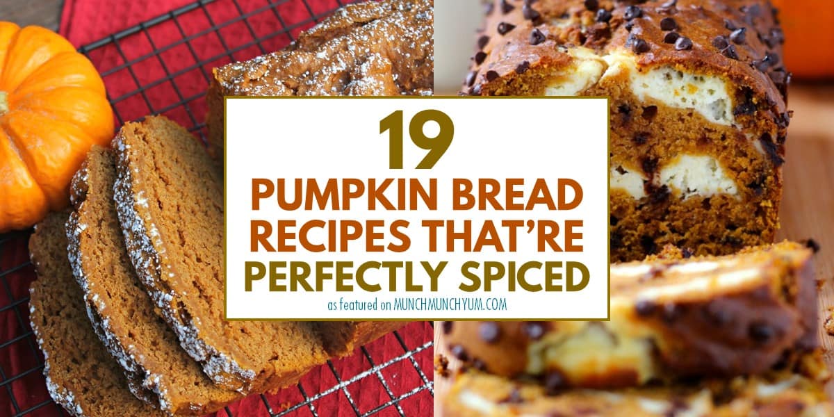 collage of easy homemade pumpkin bread recipes.