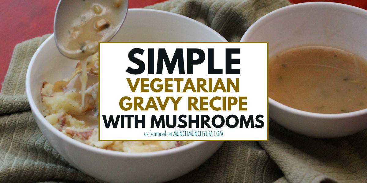 close up of vegetarian mushroom gravy recipe.