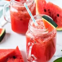 simple watermelon smoothie for recipe card.