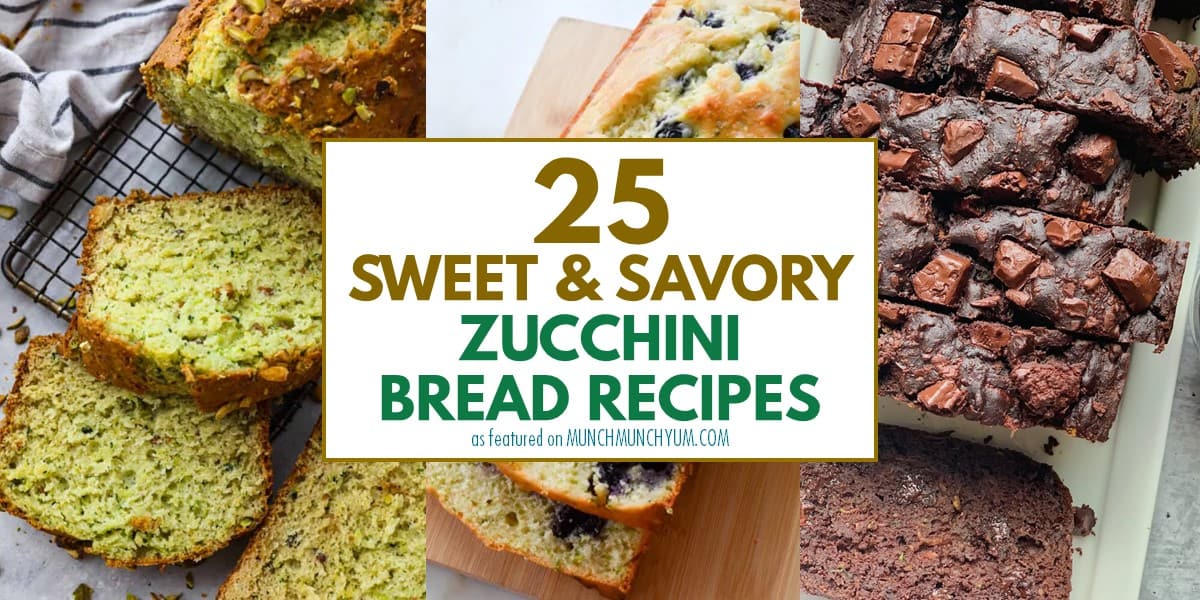 collage of easy zucchini bread recipes.